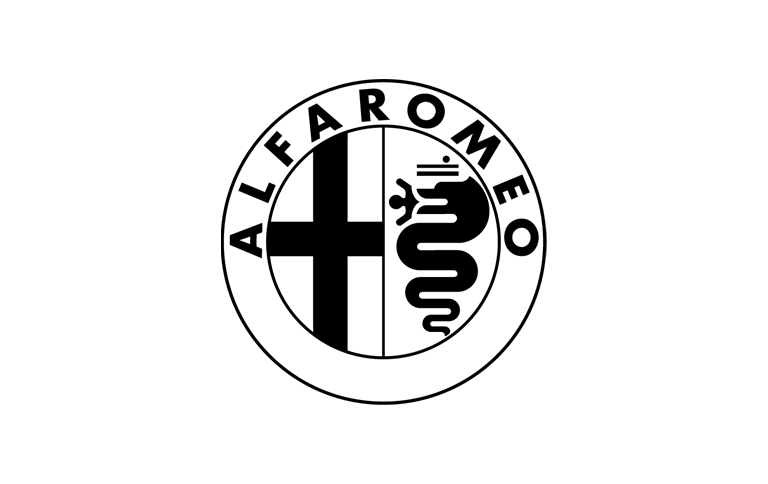 2026-Alfaromeo - VPS Learning Circular Alfa Romeo logo featuring a black cross on the left and a coiled serpent on the right, with 'ALFA ROMEO' around the edge.