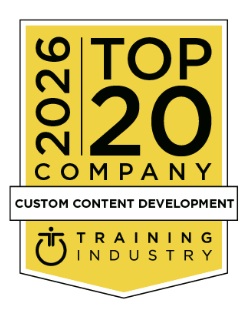 Award badge: 2026 Top 20 Company in Custom Content Development Training Industry