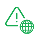 icons-ons_0000_global2 - VPS Learning Global warning icon: green warning triangle with an exclamation mark and a globe