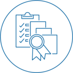 Technical Certification Design3x - VPS Learning Certificate with a ribbon and checklist, symbolizing awarded qualification or certification.
